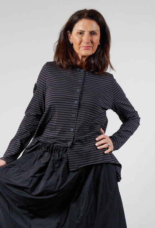 Jardigan in Black and Anthra Stripe
