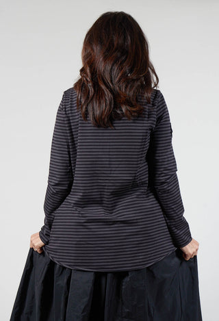 Jardigan in Black and Anthra Stripe