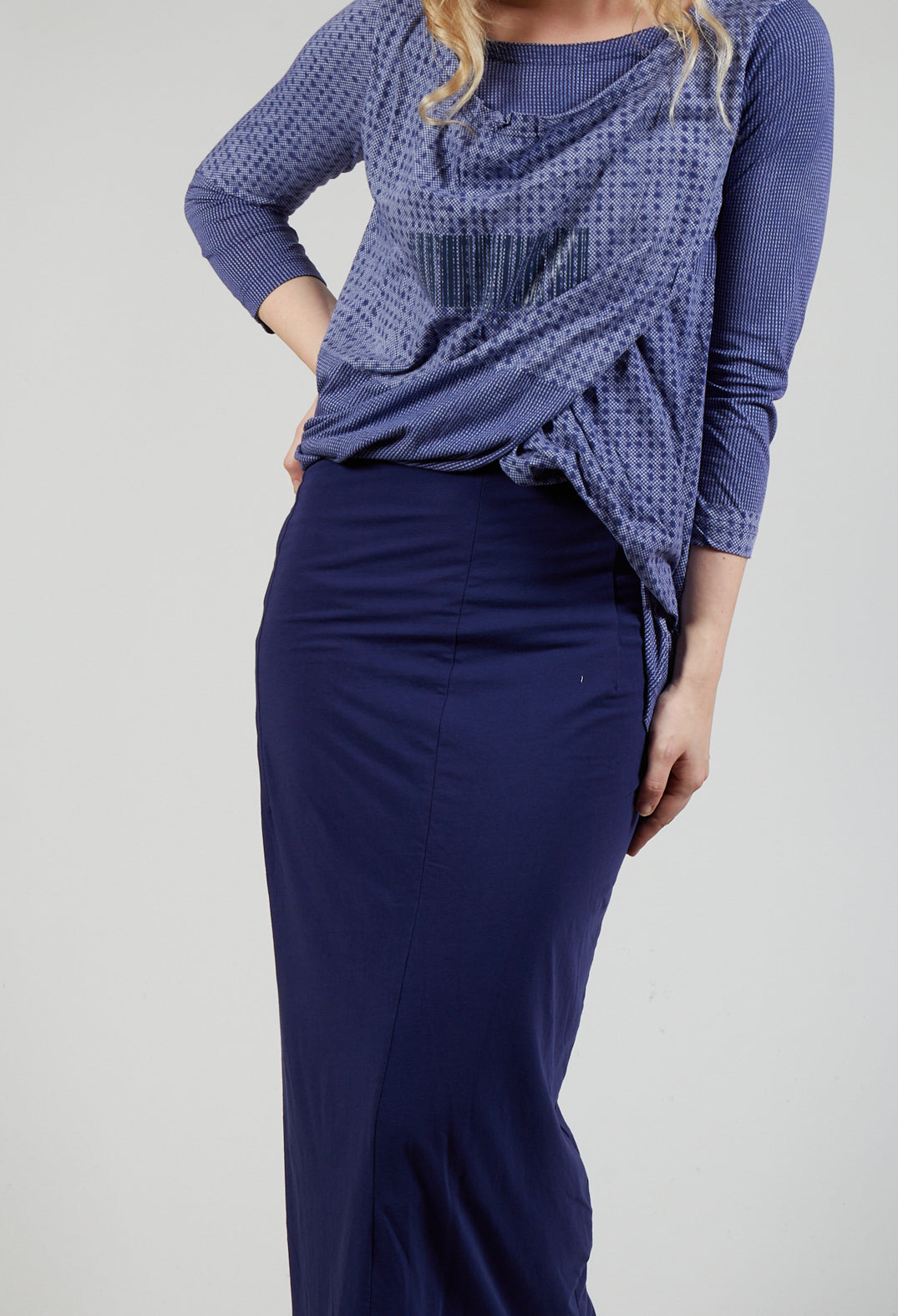 Jersey Double Layered Pencil in Azur
