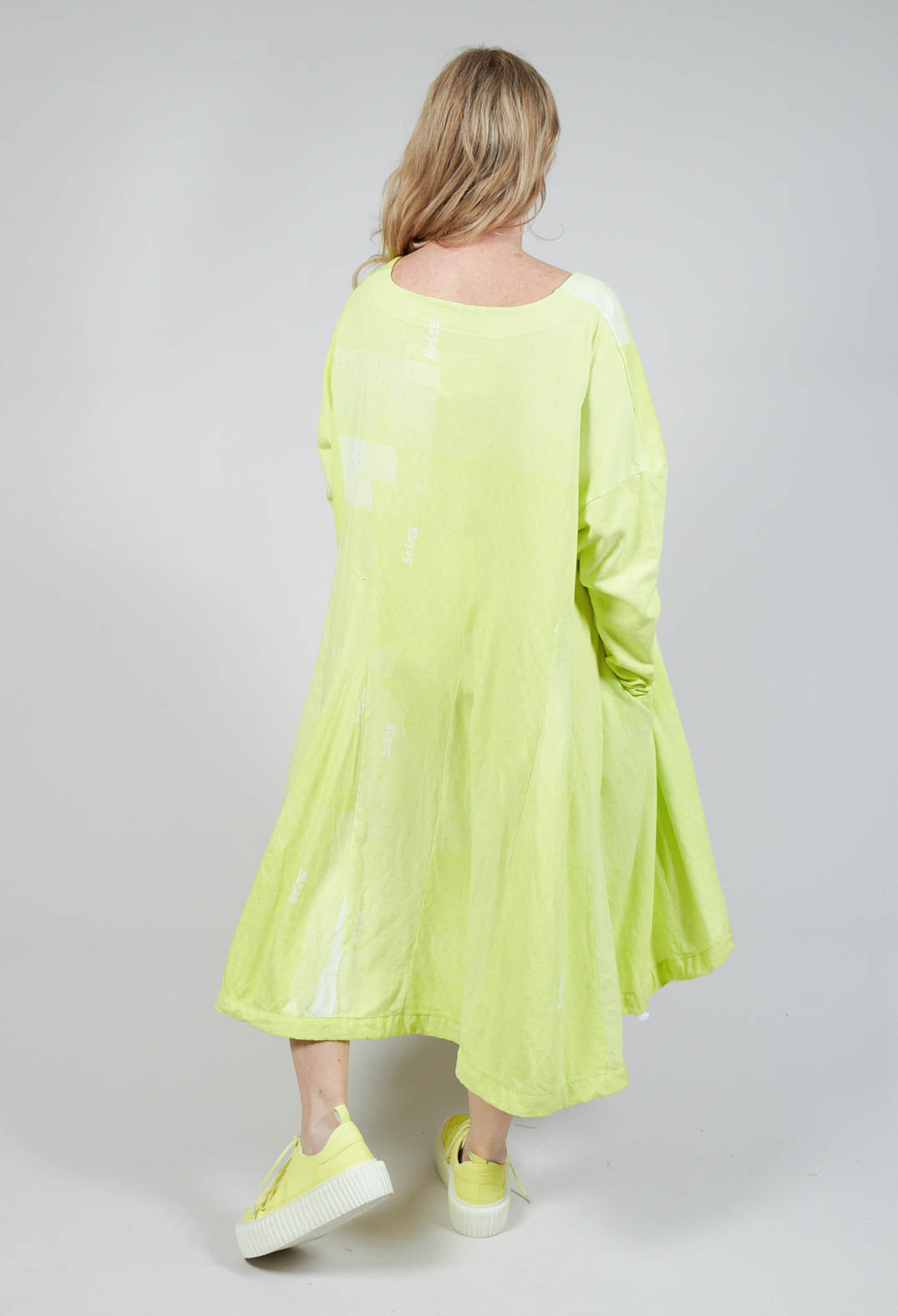 Jersey Dress with Drawstring Hem in Sun Print