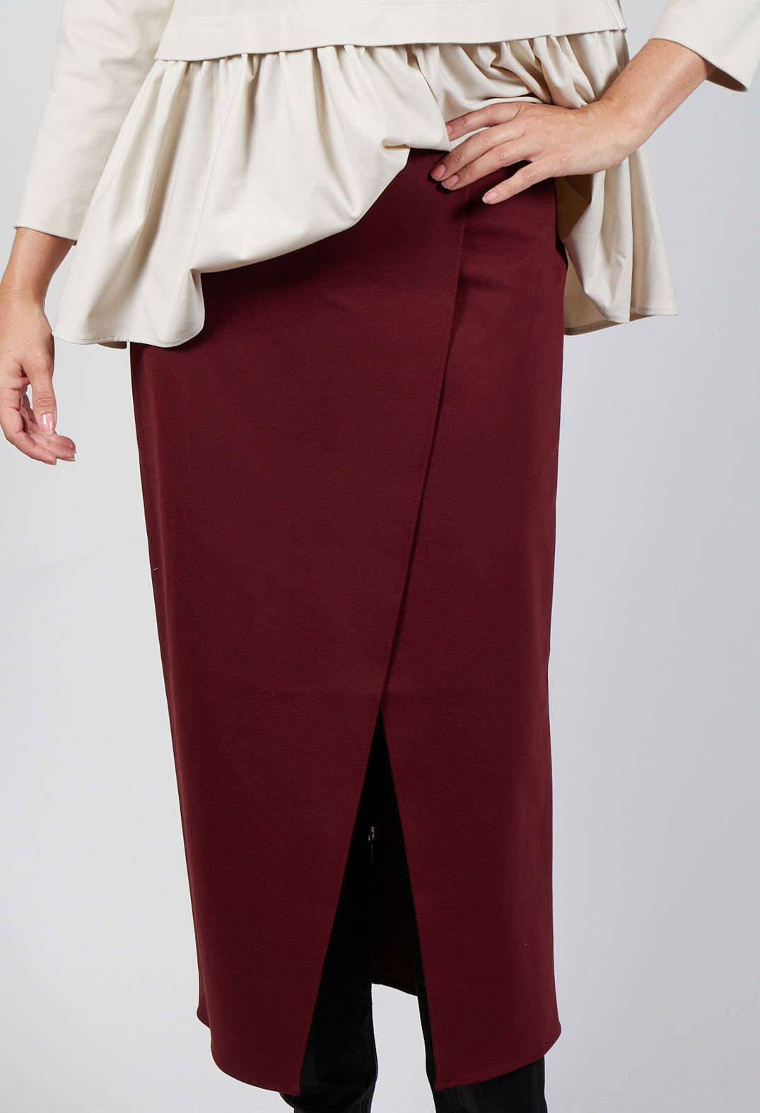 Jersey Pencil Skirt in Rumba