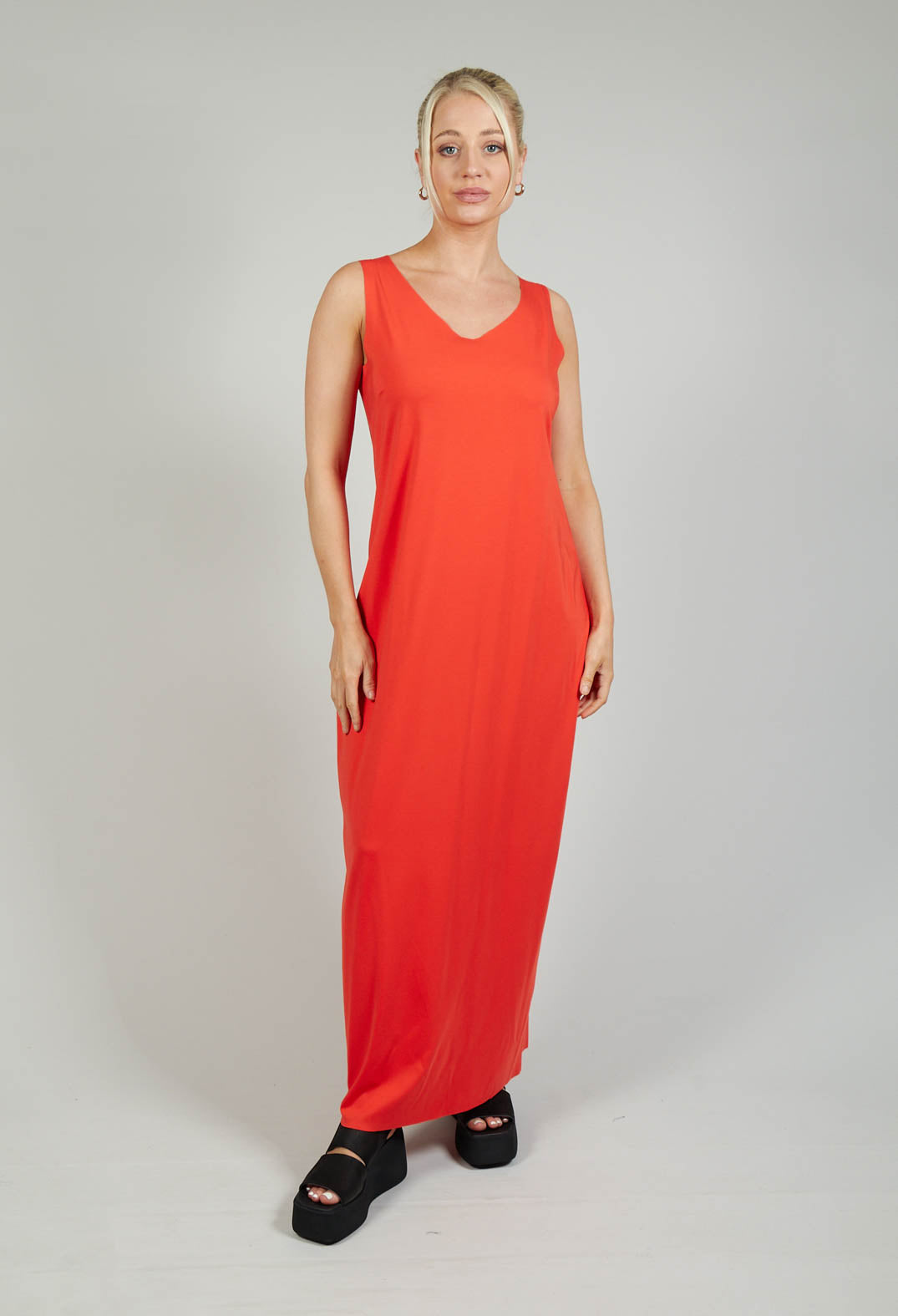 Jersey Vest Dress in Red Olivia May