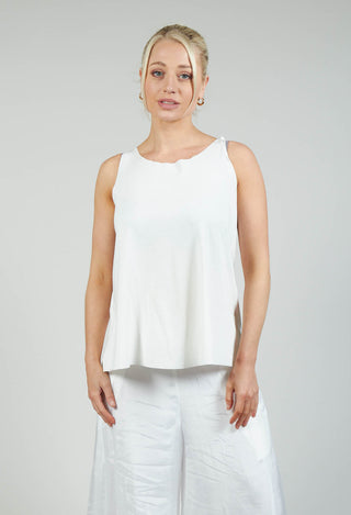 Jersey Vest Top in White