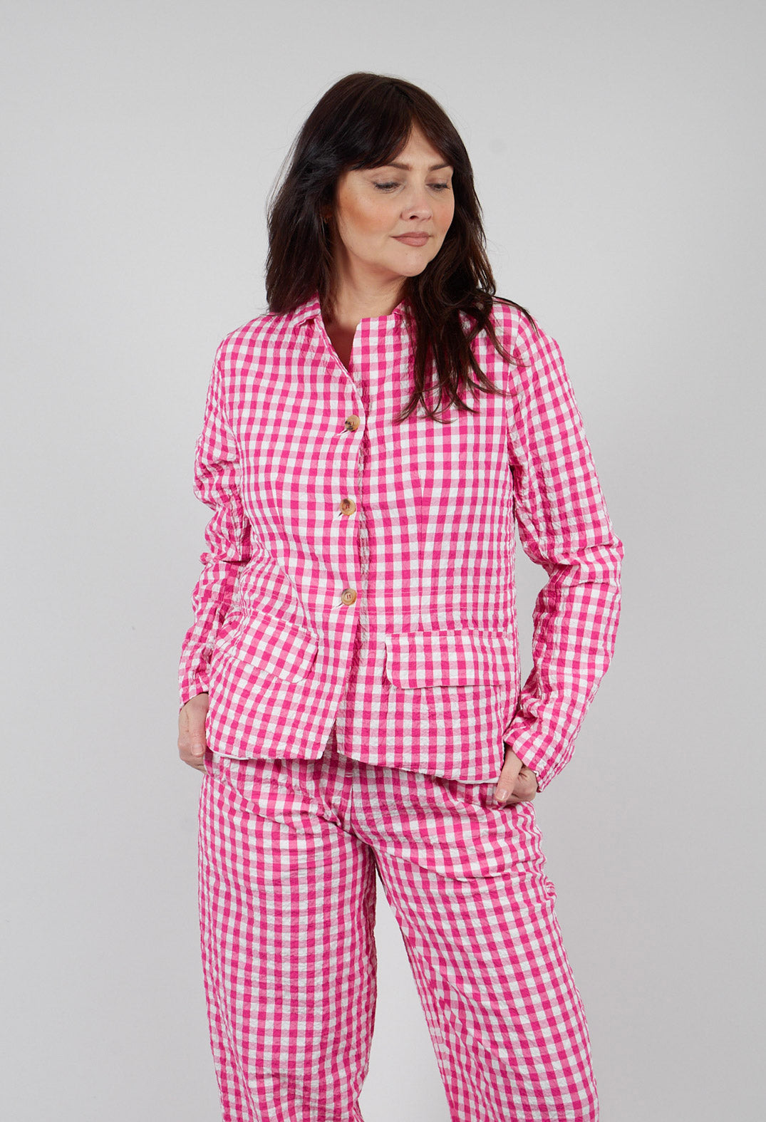 Jesse Jacket in Azalea Check