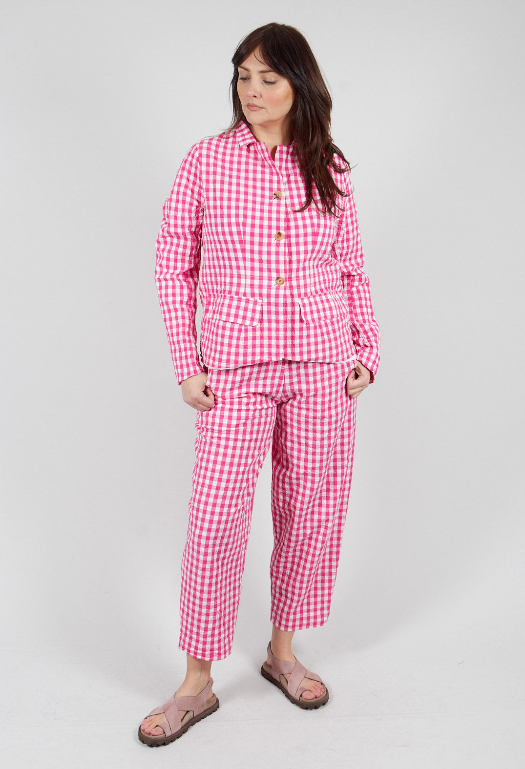 Jesse Jacket in Azalea Check