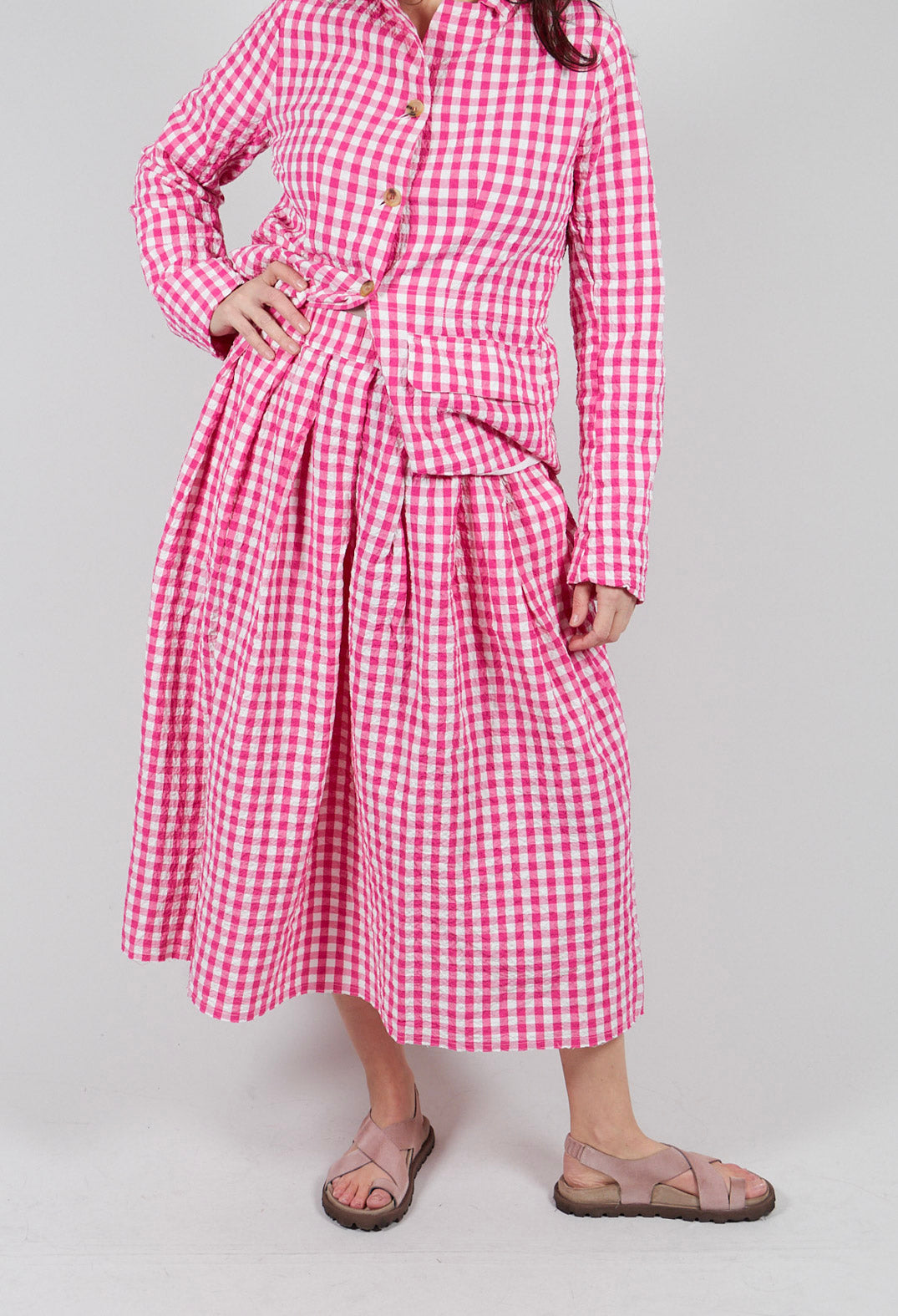 Joquise Skirt in Azalea Check