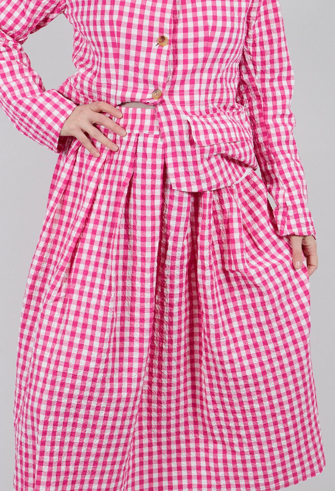 Joquise Skirt in Azalea Check