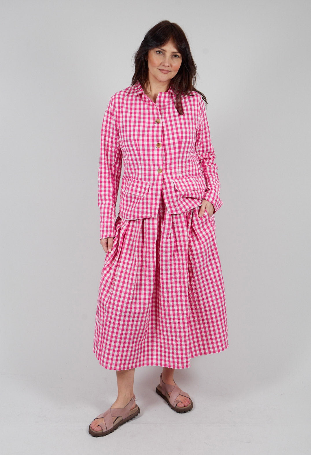 Joquise Skirt in Azalea Check