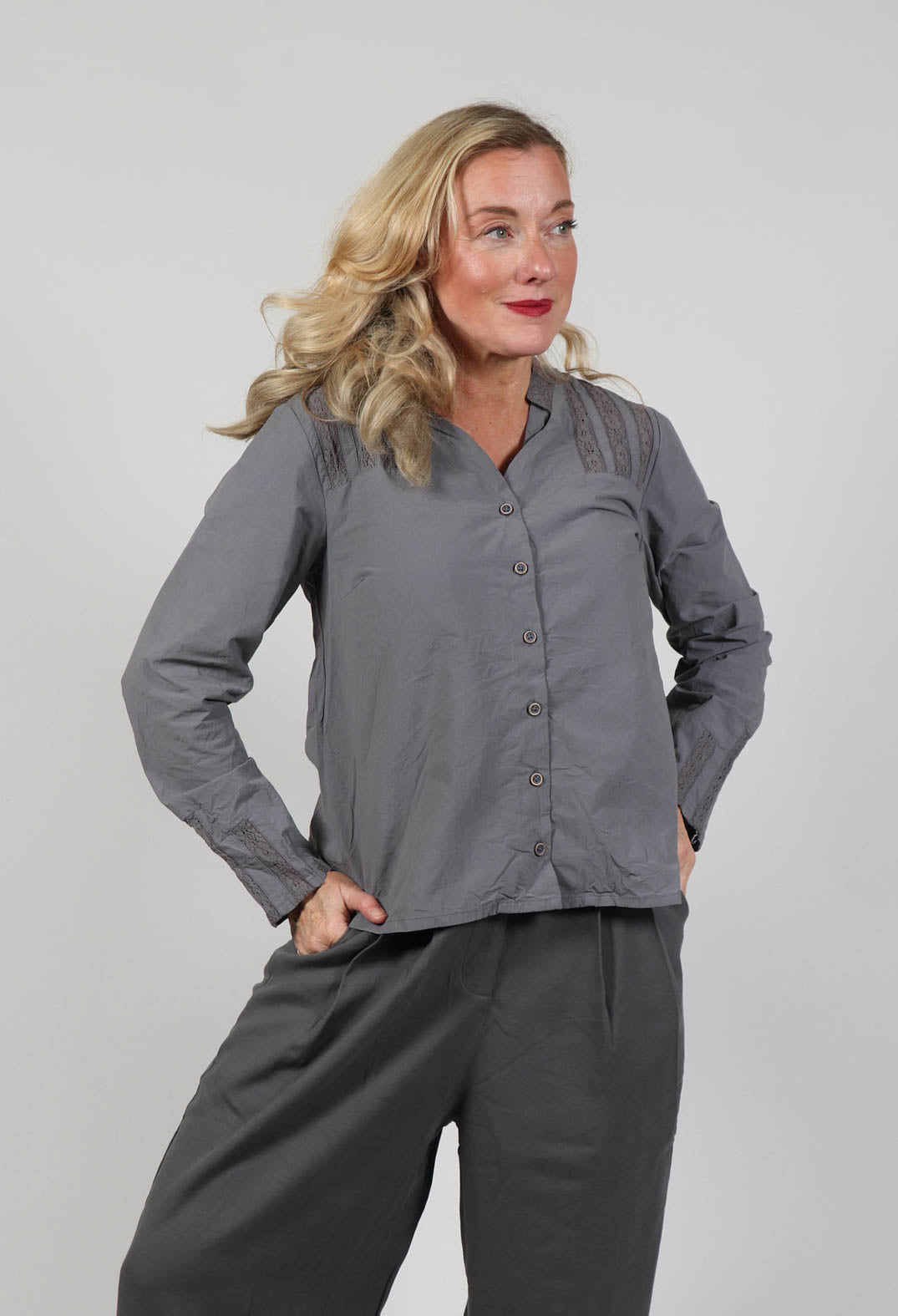 Grey dress blouses outlet