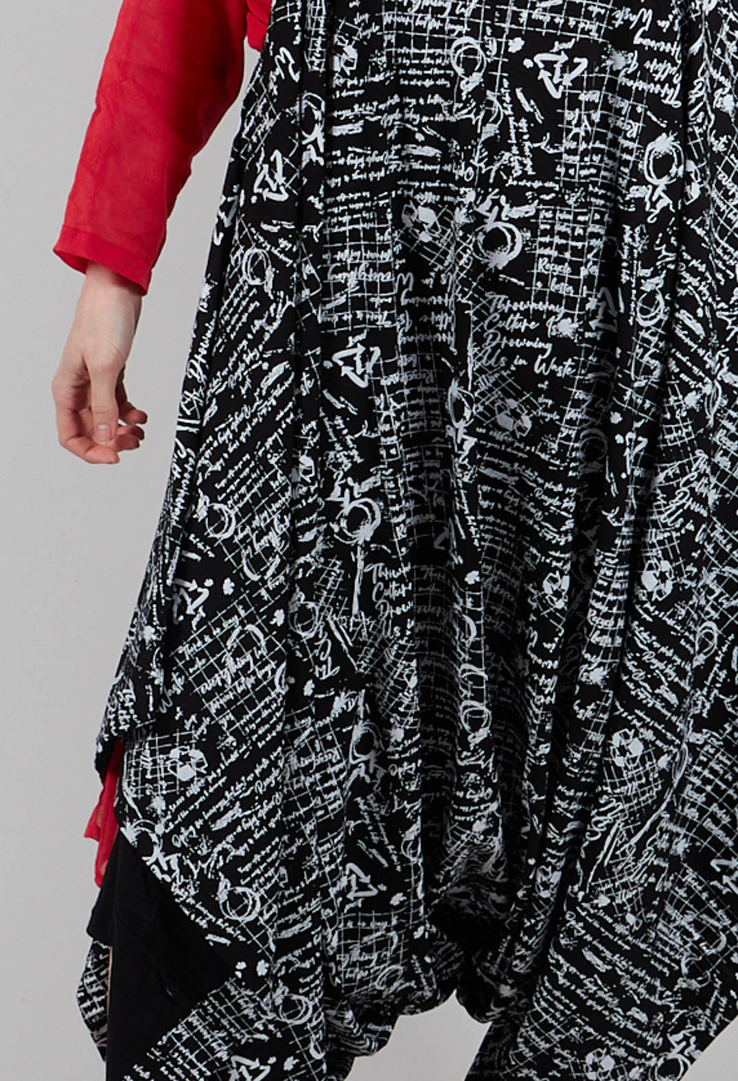 Jumpsuit in Black with White Seregraphy