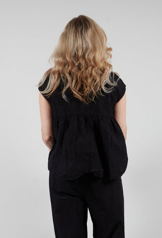 Junglaser Top in Kaviar