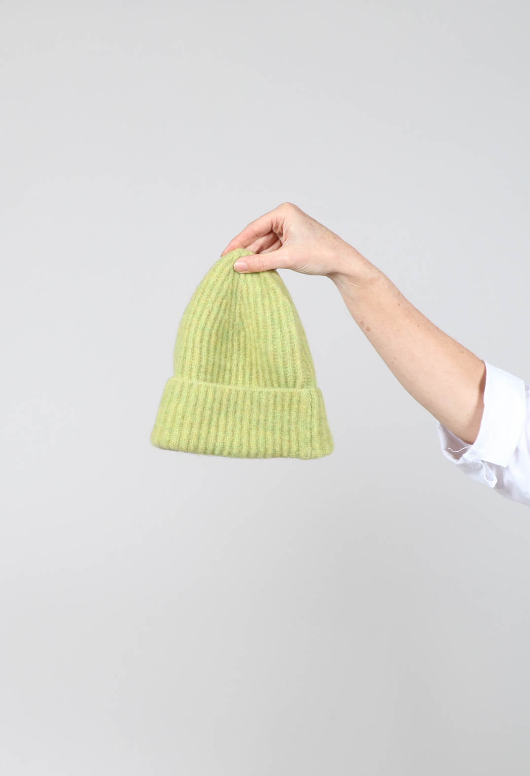 Knitted Beanie Hat in Green