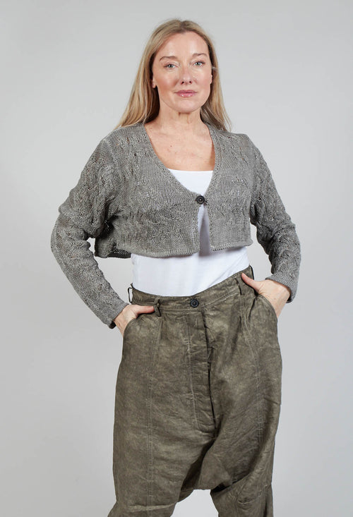 Knitted Cardigan in Hay Cloud