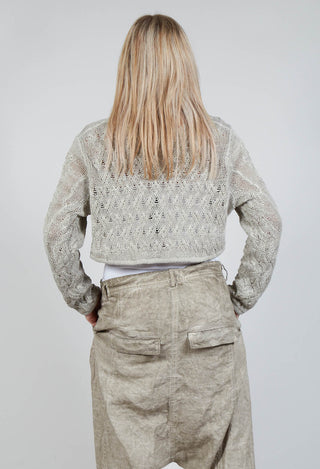 Knitted Cardigan in Straw Cloud