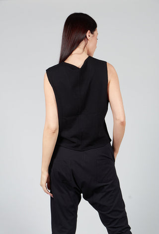 Knitted Waistcoat in Black and White