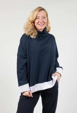 Kuito Shirt in Dark Night and Lavender