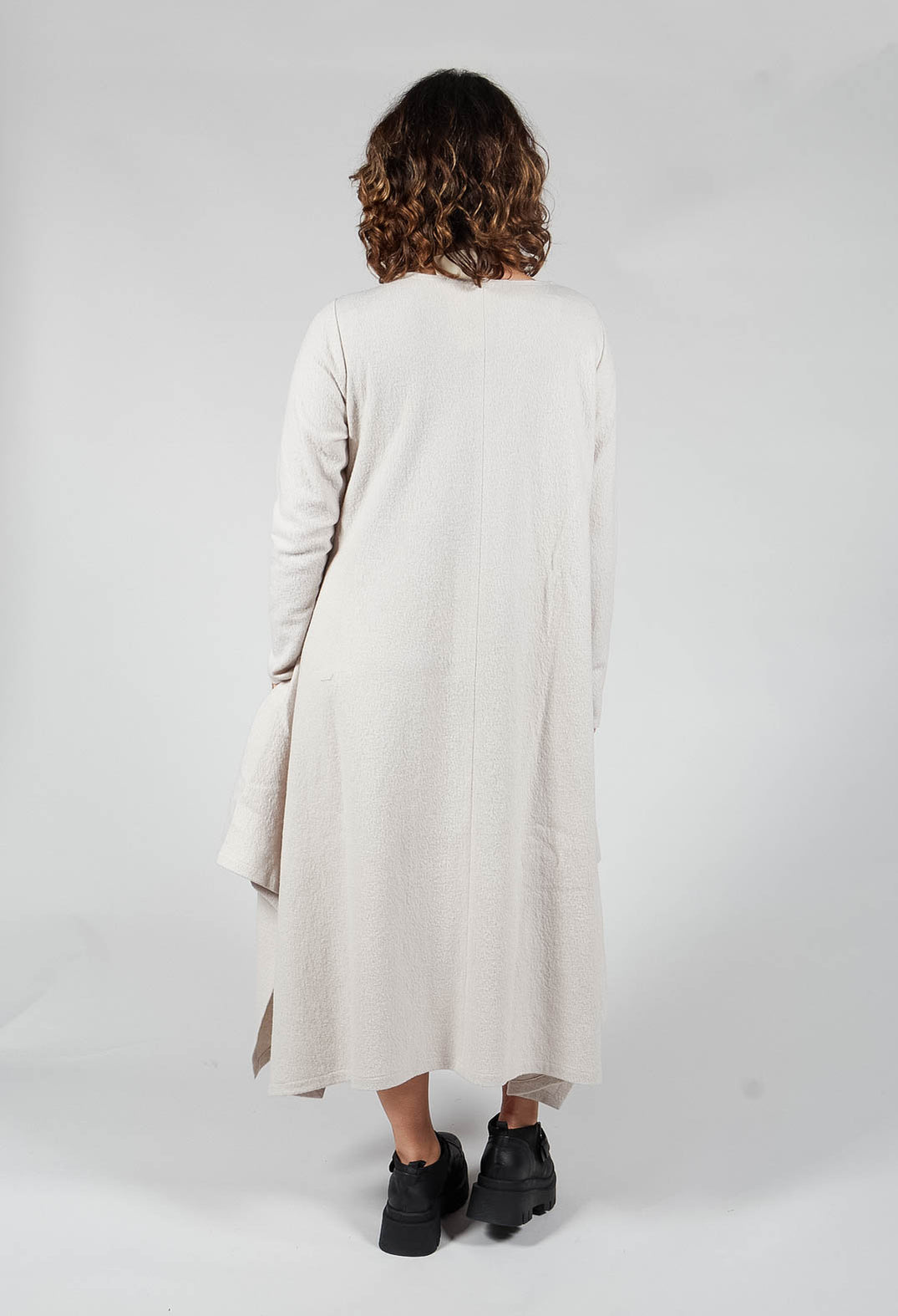 Asymmetrical Wool Dress in Off White