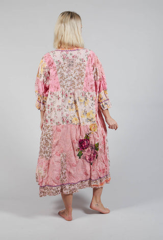 Patchwork Kashmiri Pink Dress