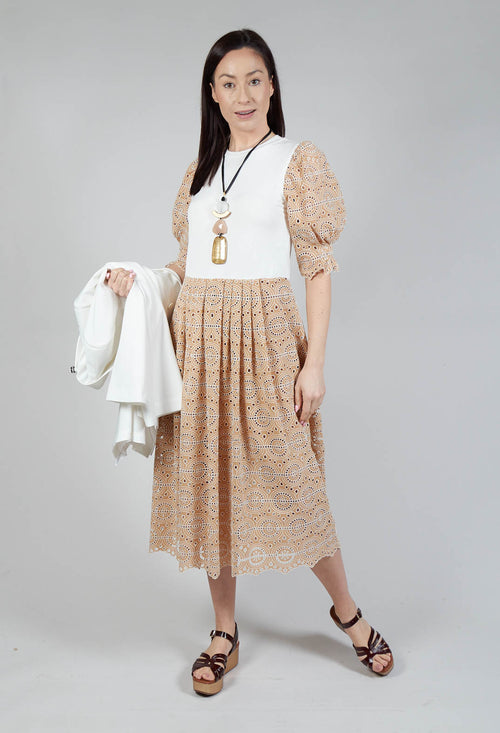 Lace Dress in Sabbia