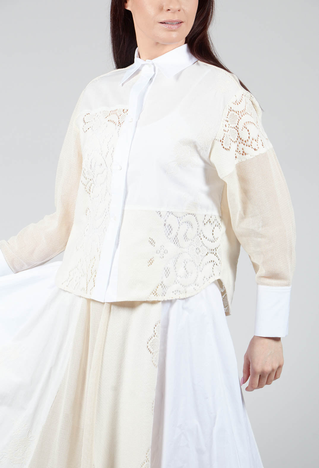 Lace Shirt in Vanilla Ice