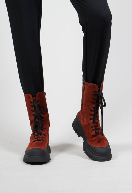 Lace Up Boots In London Caramello