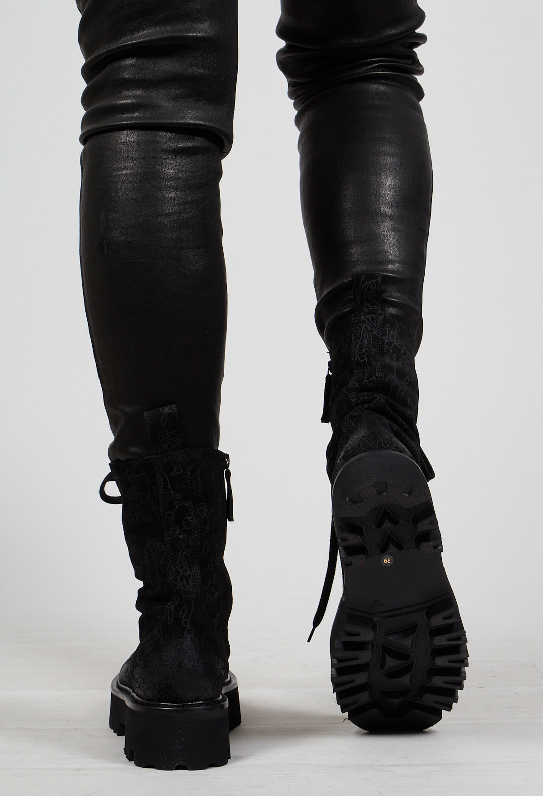Lace Up Boots in Black