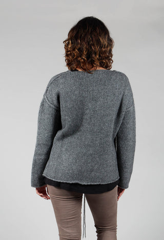 Ladder Feature Jumper in Grey