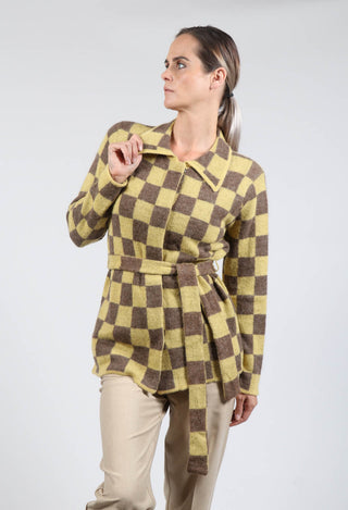 Lauren Knitted Shirt in Yellow and Brown