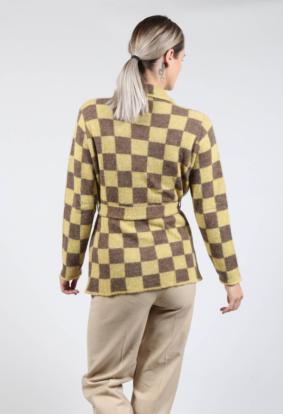 Lauren Knitted Shirt in Yellow and Brown