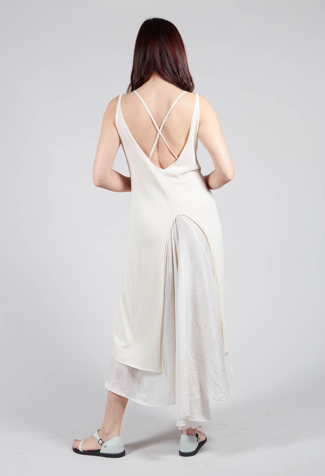 Masnada Layered Vest Dress in Chalk | Olivia May Masnada Layered Vest Dress in Chalk | Olivia May
