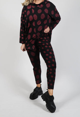 Leggings in Red Pois