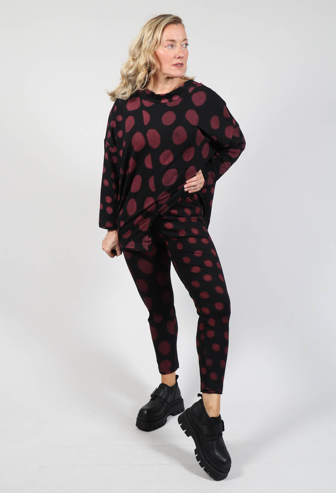 Leggings in Red Pois