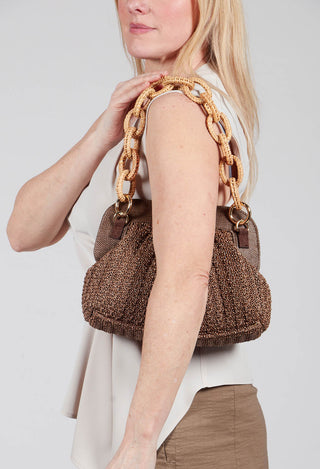Lia Knit Bag in Brown