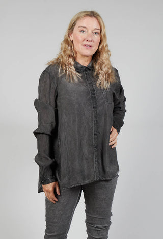 Lightweight Blouse in Coal Cloud