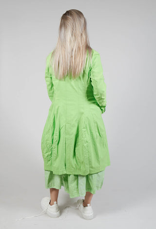 Lightweight Coat with Tulip Hem in Lime