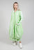 Lightweight Coat with Tulip Hem in Placed Lime Print