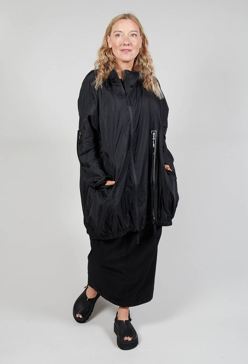 Lightweight Coat with Zip in Black