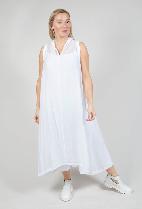 Lightweight Sleeveless Dress in White