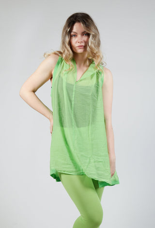 Lightweight Vest Top in Lime