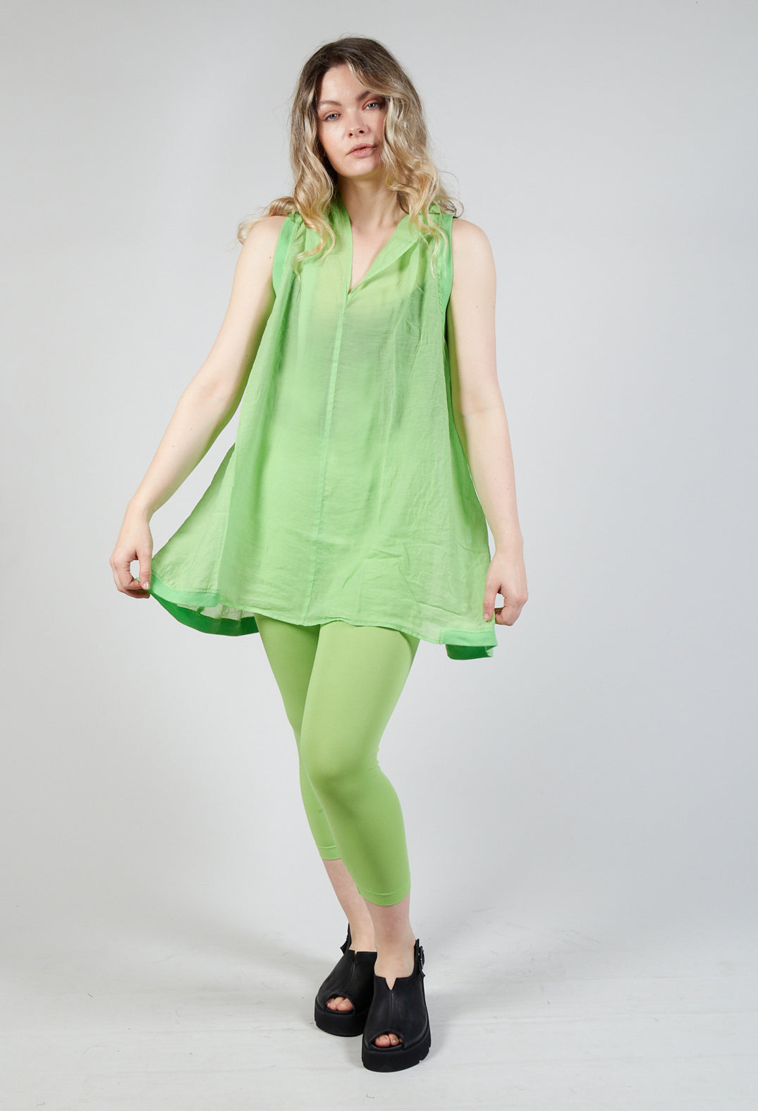 Lightweight Vest Top in Lime