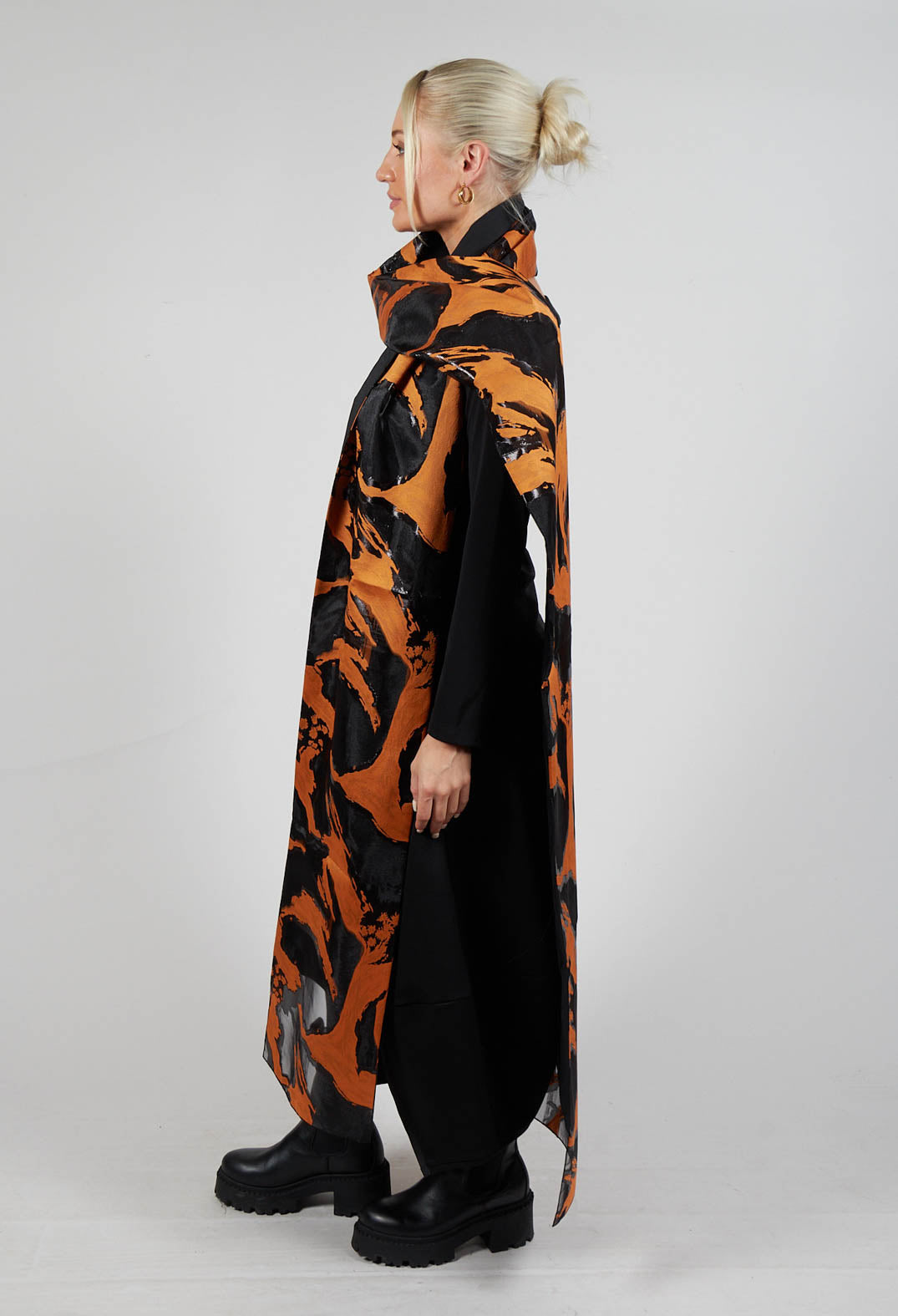 Limb Scarf in Orange and Black