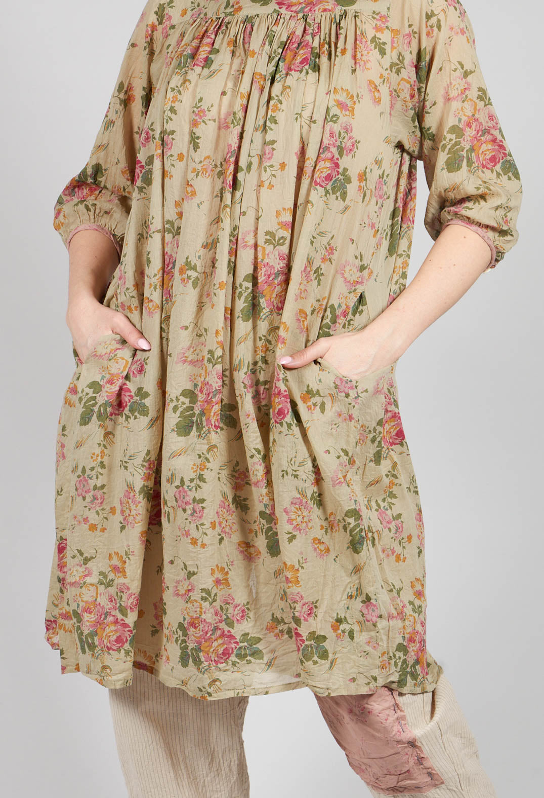 Lime Tunic in Almond Flowers