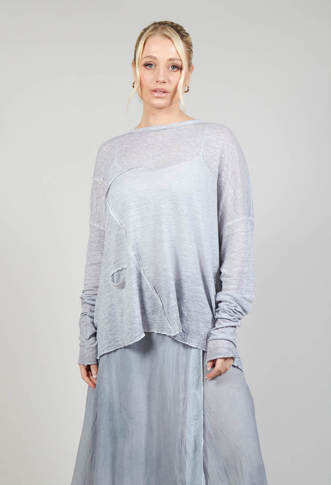 Linen Comfort Top in Original Grey