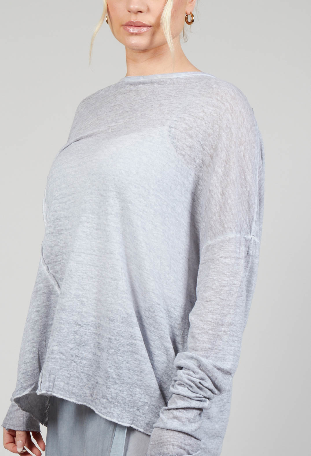 Linen Comfort Top in Original Grey