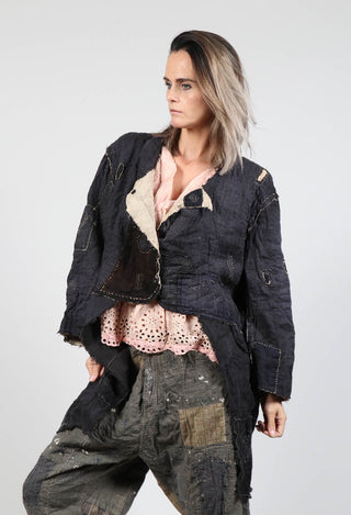 Linen Contessa Jacket in Midnight