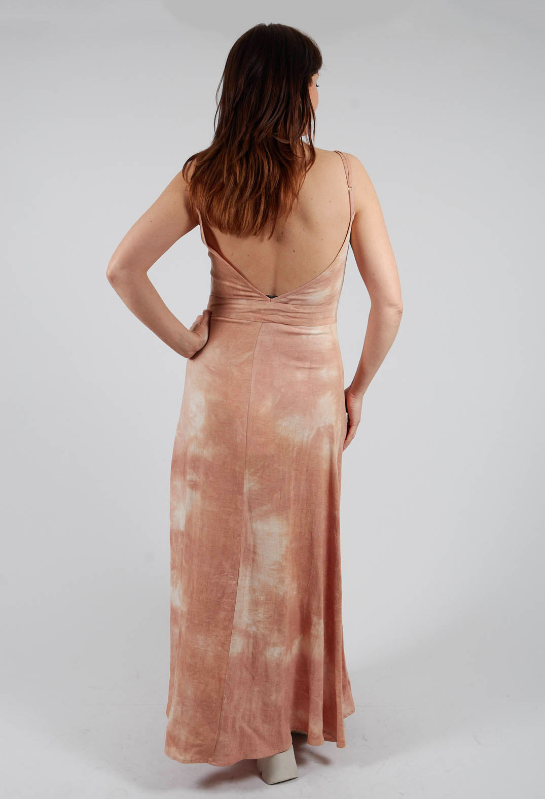 Linen Dress in Viscose Sand