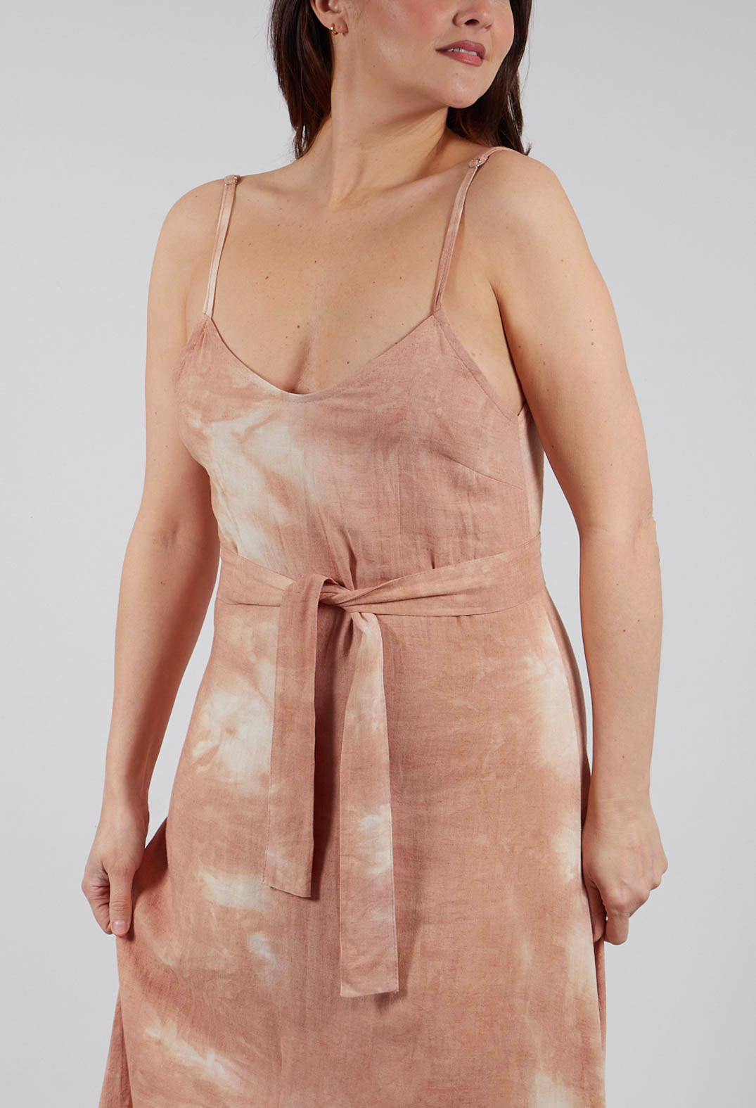 Linen Dress in Viscose Sand