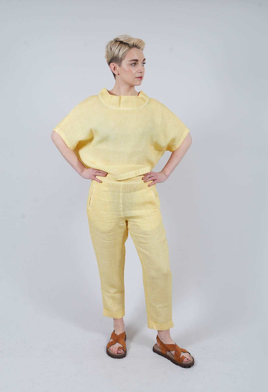 Linen Geisha Pants in Sunlight
