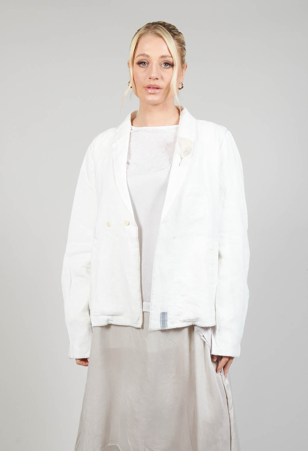 Linen Jacket in Original Cream