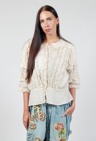 Linen Marburger Blouse in Moonlight